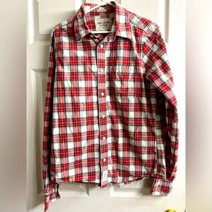 Abercrombie & Fitch plaid oxford shirt size L.